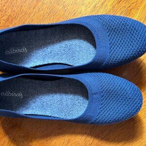 All Birds Tree Breezers woman navy blue knit flats 7.5